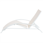 Klappbare Gartenliege Stahl beige GAETA