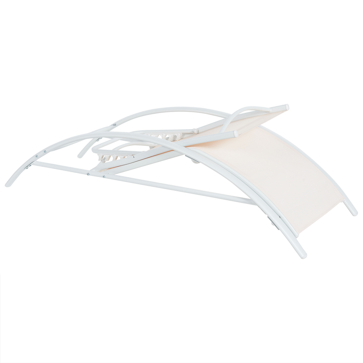 Klappbare Gartenliege Stahl beige GAETA