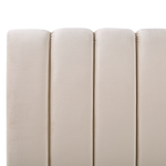 Bett mit Lattenrost Samtstoff MARVILLE 140 x 200 cm Sandbeige