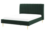 Bett mit Lattenrost Samtstoff MARVILLE 160 x 200 cm Smaragdgrün