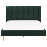 Bett mit Lattenrost Samtstoff MARVILLE 160 x 200 cm Smaragdgrün