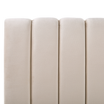 Bett mit Lattenrost Samtstoff MARVILLE 180 x 200 cm Sandbeige