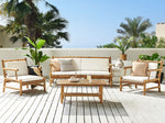Lounge Set mit Tisch 4-Sitzer RICCIONE Bambusholz Hellbraun
