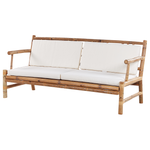 Lounge Set mit Tisch 4-Sitzer RICCIONE Bambusholz Hellbraun