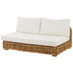 Lounge Set mit Tisch 4-Sitzer VARALLO rechtsseitig modular Rattan Naturfarben