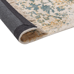 Teppich Viskose senfgelb / grün 140 x 200 cm orientalisches Muster Kurzflor BOYALI