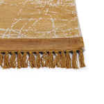 Teppich Viskose orange 80 x 150 cm abstraktes Muster Kurzflor HANLI