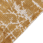 Teppich Viskose orange 80 x 150 cm abstraktes Muster Kurzflor HANLI