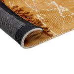 Teppich Viskose orange 80 x 150 cm abstraktes Muster Kurzflor HANLI