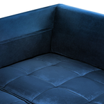 3-Sitzer Ecksofa Samtstoff marineblau linksseitig GRENA