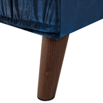 3-Sitzer Ecksofa Samtstoff marineblau linksseitig GRENA