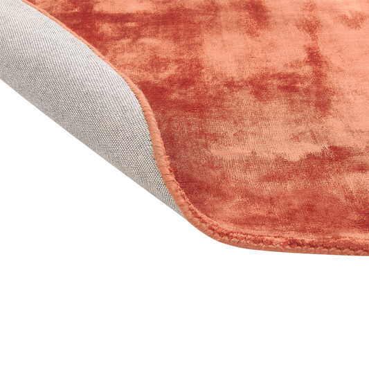 Teppich Viskose orange ⌀ 140 cm Kurzflor GESI II