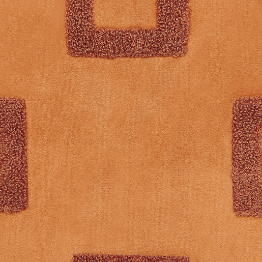 Dekokissen 2er Set SERGIPE Samtstoff 45 x 45 cm Orange Geometrisches Muster