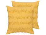 Dekokissen 2er Set AGASTACHE 45 x 45 cm Gelb Geometrisches Muster