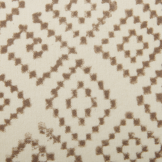 Dekokissen SANTOLINA Samtstoff 45 x 45 cm Beige Geometrisches Muster