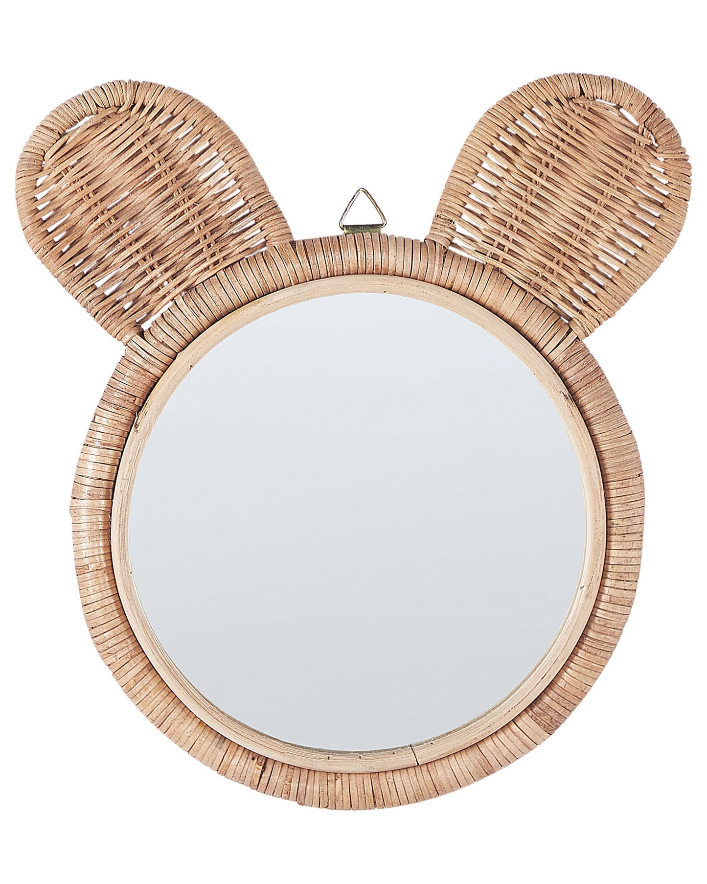 Wandspiegel ASHANTI 30 cm 33 cm Rattan Naturfarben