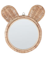 Wandspiegel ASHANTI 30 cm 33 cm Rattan Naturfarben