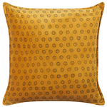 Dekokissen 2er Set RAPIS Samtstoff 45 x 45 cm Gelb Geometrisches Muster