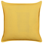 Dekokissen 2er Set RAPIS Samtstoff 45 x 45 cm Gelb Geometrisches Muster