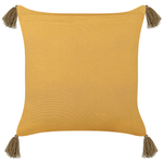 Dekokissen 2er Set RHEUM Samtstoff 45 x 45 cm Gelb Blumenmuster