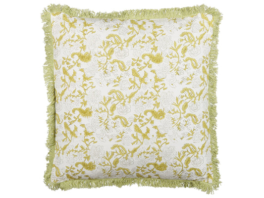 Dekokissen FILIX Baumwolle 45 x 45 cm Grün Blumenmuster