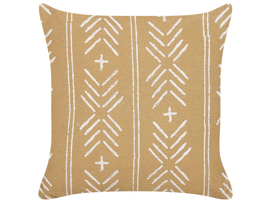 Dekokissen BANYAN Baumwolle 45 x 45 cm Sandbeige Geometrisches Muster