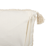 Dekokissen 2er Set AVIUM Baumwolle 45 x 45 cm Hellbeige Geometrisches Muster