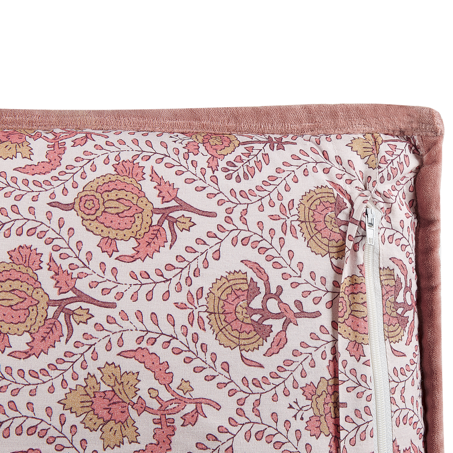 Dekokissen 2er Set PICEA Samtstoff 45 x 45 cm Rot Blumenmuster