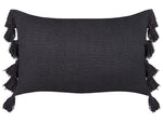 Dekokissen LYTHRUM Baumwolle 55 x 35 cm Schwarz Ohne Muster
