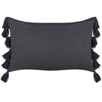 Dekokissen LYTHRUM Baumwolle 55 x 35 cm Schwarz Ohne Muster