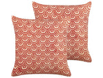 Dekokissen 2er Set RHUS Baumwolle 45 x 45 cm Rot Geometrisches Muster