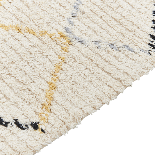 Teppich Baumwolle beige 80 x 150 cm TEZPUR