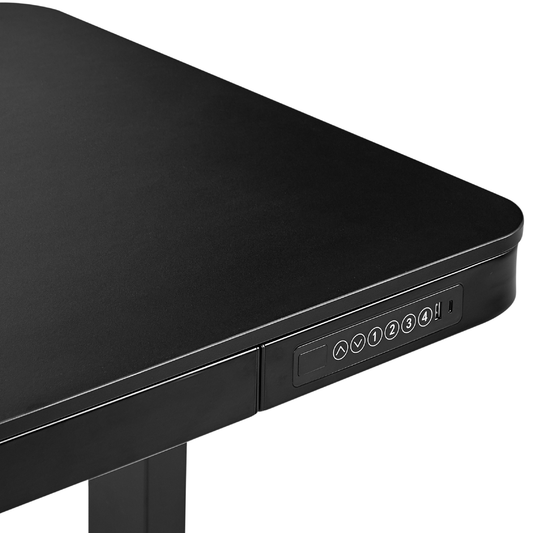 Schreibtisch schwarz 120 x 60 cm mit USB-Port elektrisch höhenverstellbar KENLY