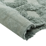 Teppich Baumwolle grün 160 x 230 cm geometrisches Muster Kurzflor KARS