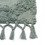 Teppich Baumwolle grün 160 x 230 cm geometrisches Muster Kurzflor KARS