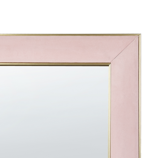 Standspiegel LAUTREC 150 cm Samtstoff Rosa