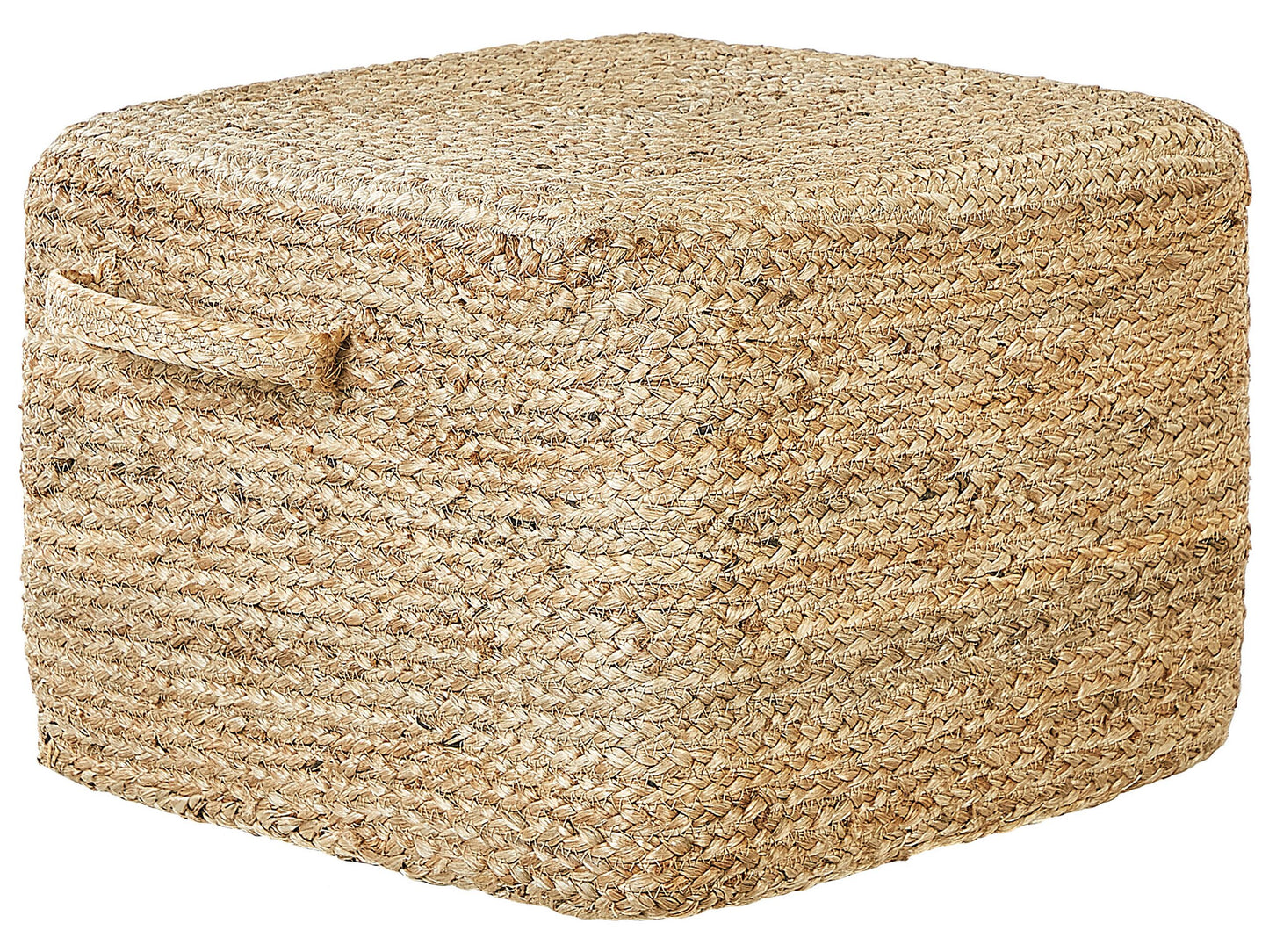 Pouf Jute naturfarben 45 x 45 x 30 cm DHADAR
