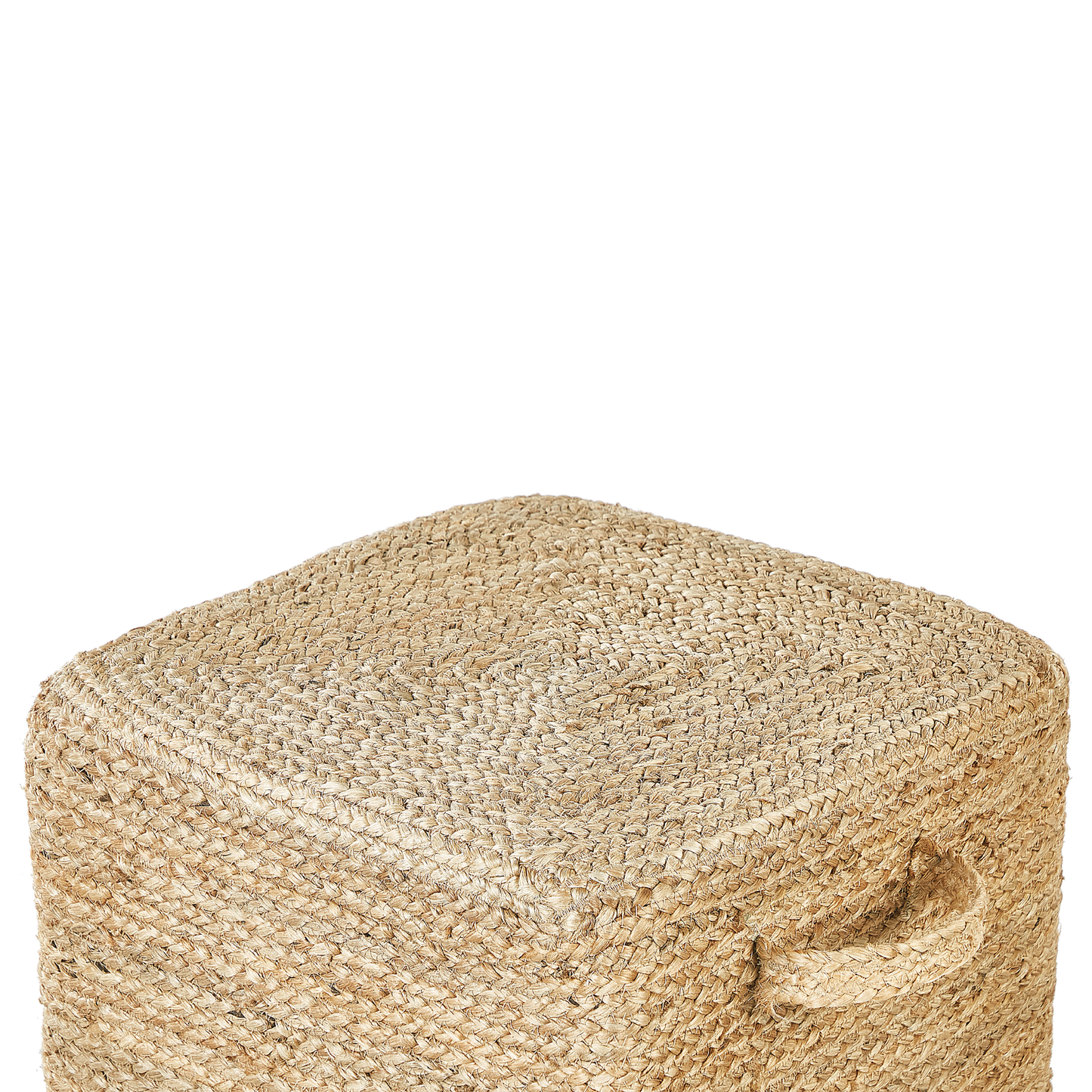 Pouf Jute naturfarben 45 x 45 x 30 cm DHADAR