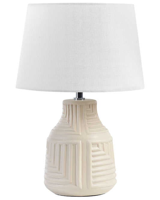 Tischlampe aus Keramik Beige OZAMA
