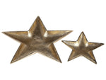 Dekoschale Aluminium gold Sternform 2er Set BANTEN