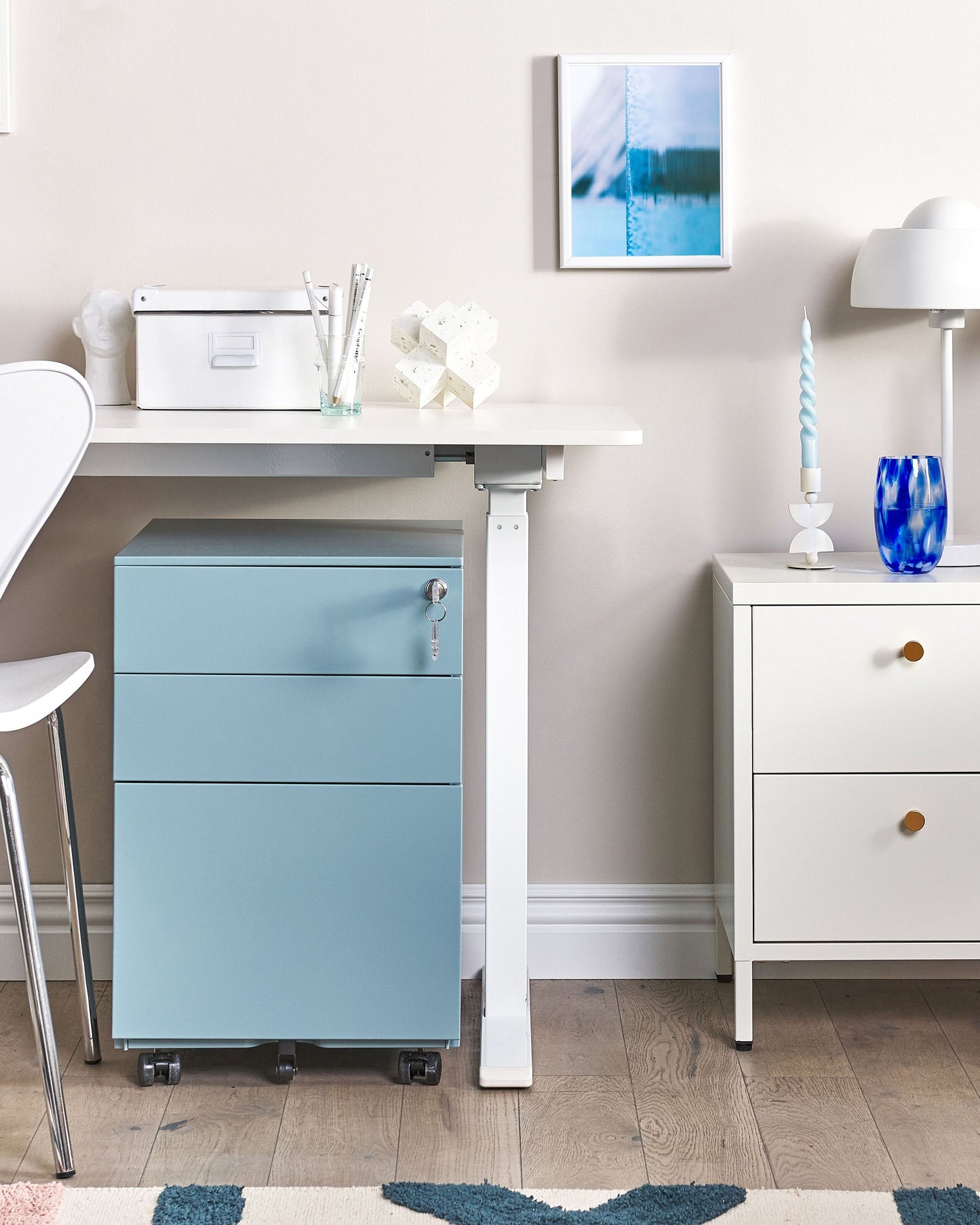 Büroschrank CAMI Metall Hellblau