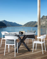 Gartenstuhl 4er Set GUBBIO Weiss