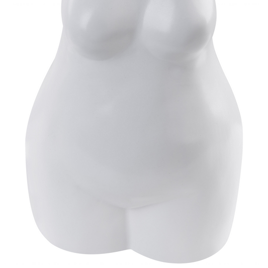 Blumenvase AIGIO Keramik 25 cm Weiss