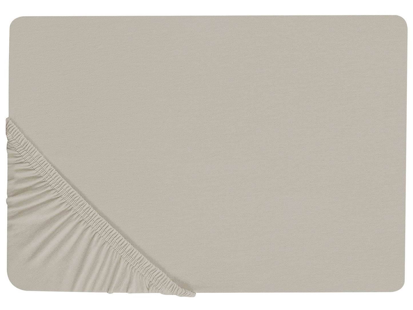 Spannbettlaken JANBU Baumwolle 160 x 200 cm Taupe
