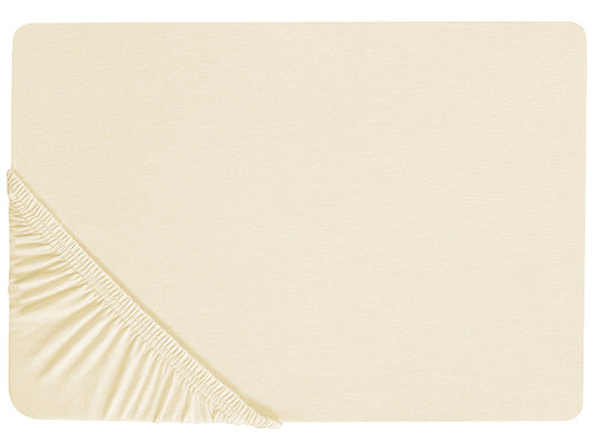Spannbettlaken JANBU Baumwolle 200 x 200 cm Beige