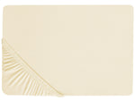 Spannbettlaken JANBU Baumwolle 160 x 200 cm Beige