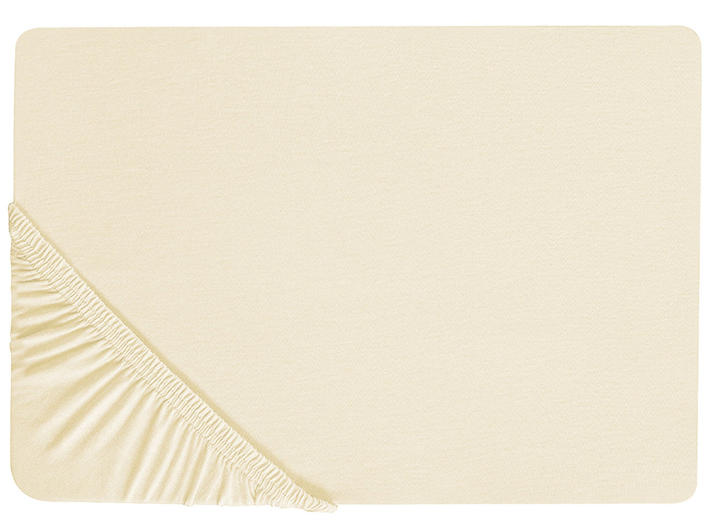 Spannbettlaken JANBU Baumwolle 160 x 200 cm Beige