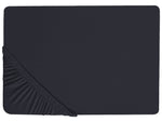 Spannbettlaken JANBU Baumwolle 90 x 200 cm Schwarz