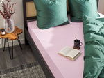 Spannbettlaken JANBU Baumwolle 90 x 200 cm Pastellrosa