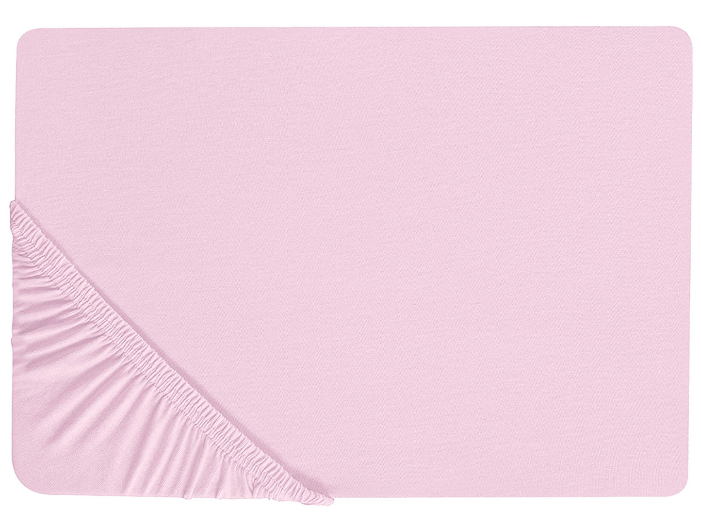 Spannbettlaken JANBU Baumwolle 90 x 200 cm Pastellrosa